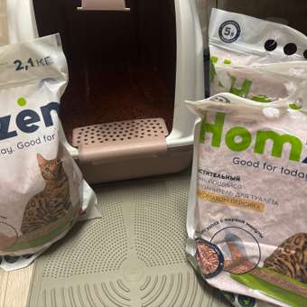 Наполнитель для кошачьего туалета Homzen комкующийся растительный с персиком 2.1кг: отзыв пользователя. Зоомагазин Зоозавр