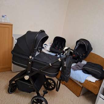 Коляска 3в1 JOVOLA Pepper 3в1, черный: отзыв пользователя Детский Мир
