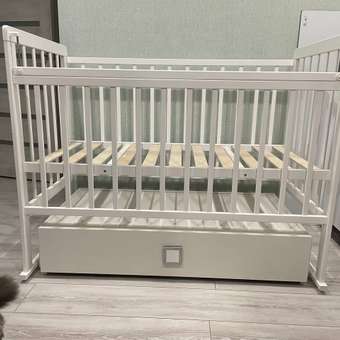 Детская кроватка Babyton прямоугольная, поперечный маятник (белый): отзыв пользователя ДетМир